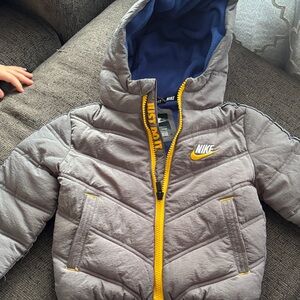 Nike Gray Jacket with Yellow Highlights